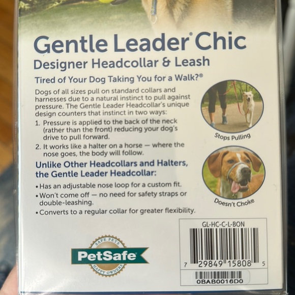 Gentle Leader Chic, BONES design head collar and leash Large. BRAND NEW. - Picture 6 of 8